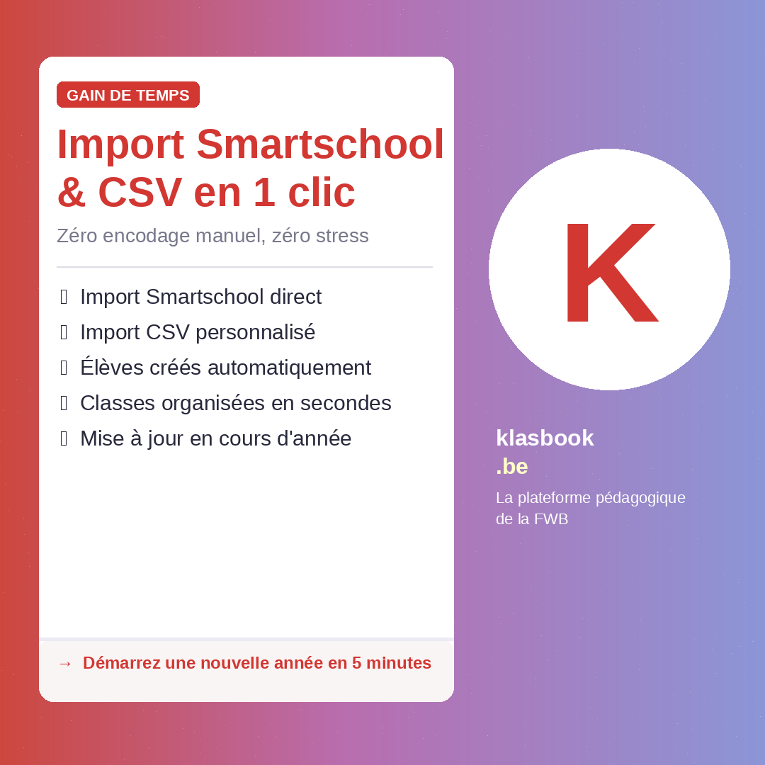 Import rapide de vos classes et de vos élèves dans Klasbook