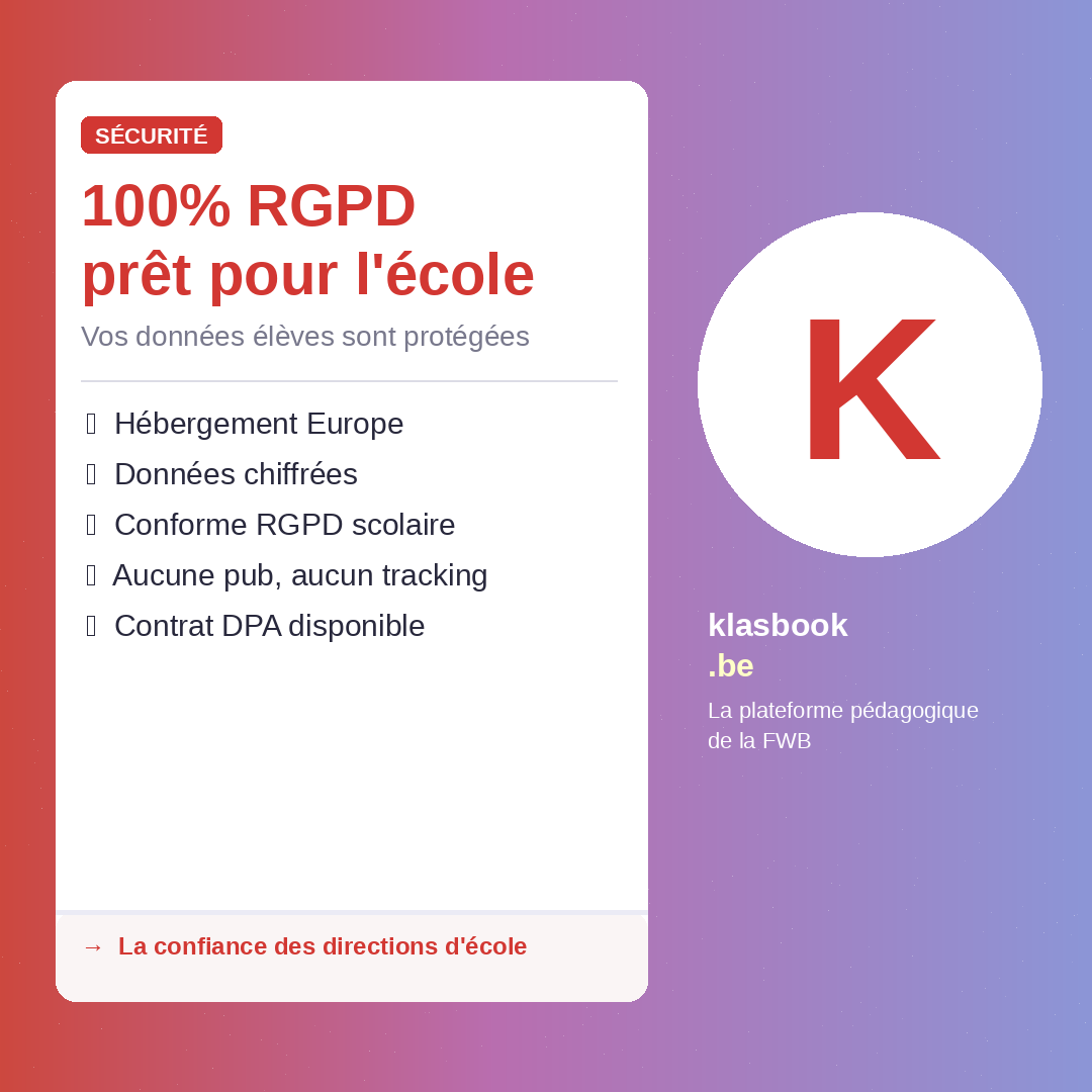 Protection des données des élèves conforme au RGPD, hébergement européen